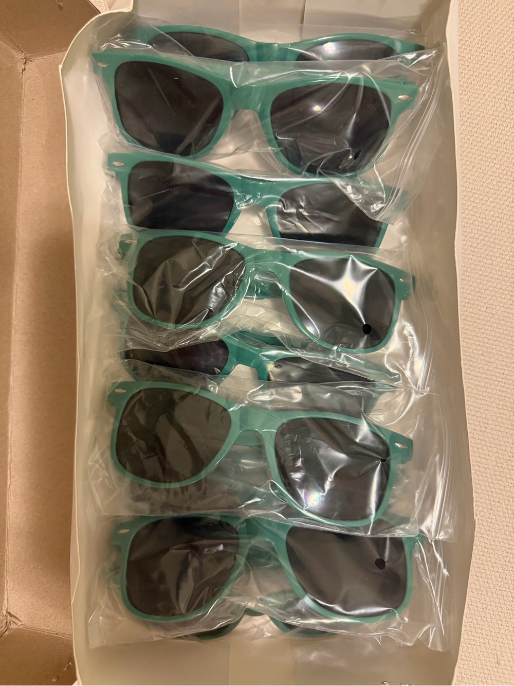 Green Wayfarer Style Sunglasses - Pack of 9